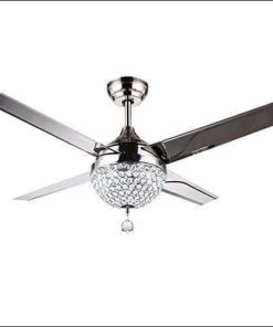 Crystal Stainless Steel Fan Ceiling Lamp